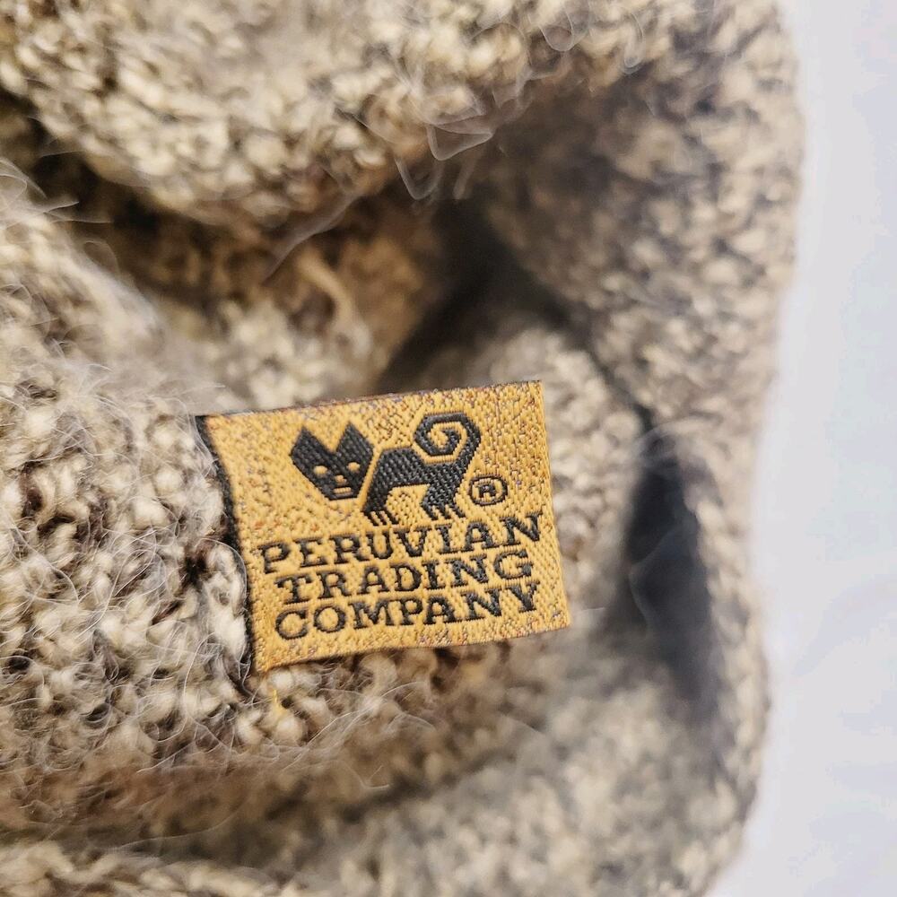 Peruvian Trading Company Hat Knit Owl Ear Flap Pom Pom Handmade Peru Cozy New - Picture 7 of 12